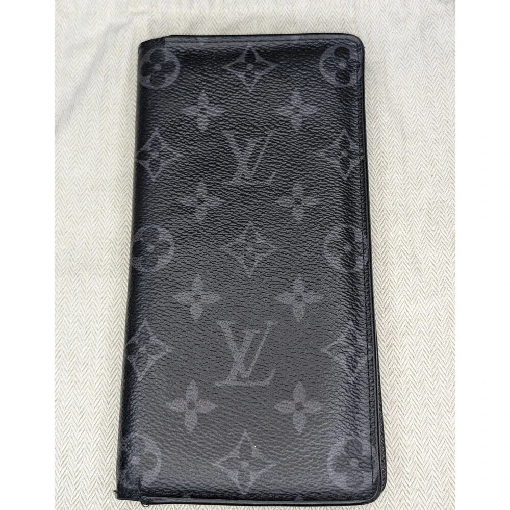 LOUIS VUITTON Portefeiulle Brazza Monogram Eclipse RA0211 Black